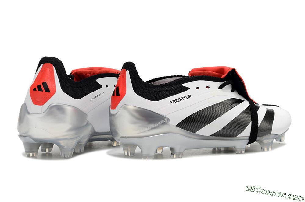 Adidas Predator Elite Foldover Tongue FG Firm Ground Soccer Cleats - White/Black/Red 6
