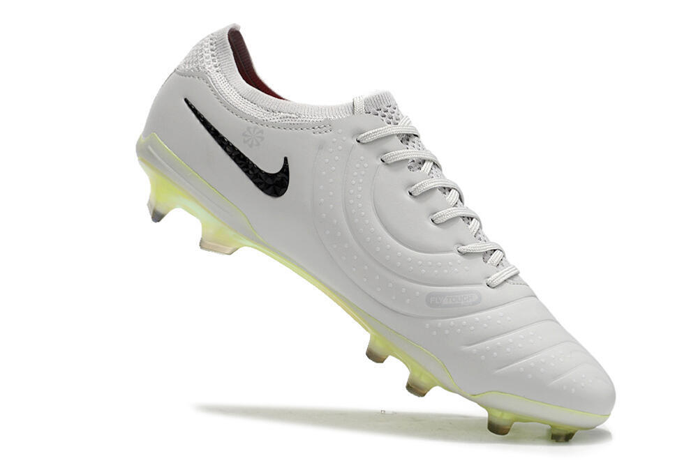 Nike Tiempo Legend 10 Elite FG Firm Ground Soccer Cleats - Grey/Black/Yellow 4
