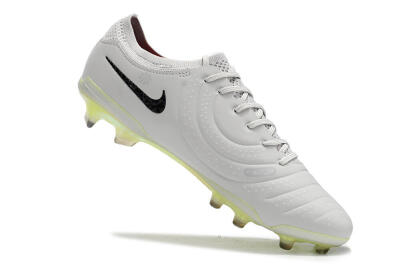 Nike Tiempo Legend 10 Elite FG Firm Ground Soccer Cleats - Grey/Black/Yellow