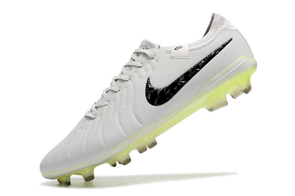 Nike Tiempo Legend 10 Elite FG Firm Ground Soccer Cleats - Grey/Black/Yellow 5
