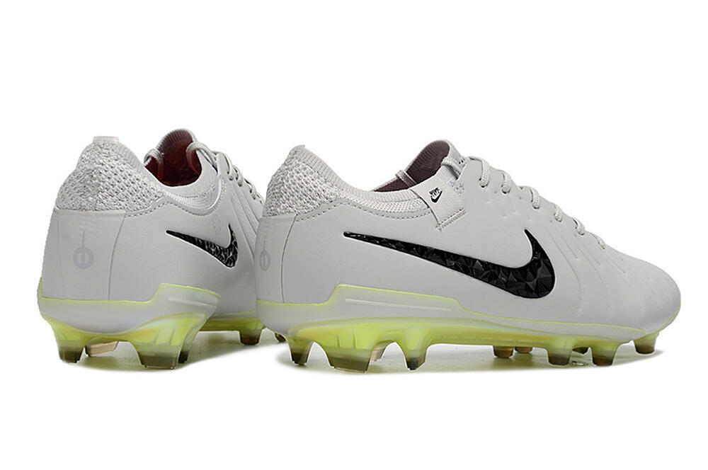 Nike Tiempo Legend 10 Elite FG Firm Ground Soccer Cleats - Grey/Black/Yellow 6