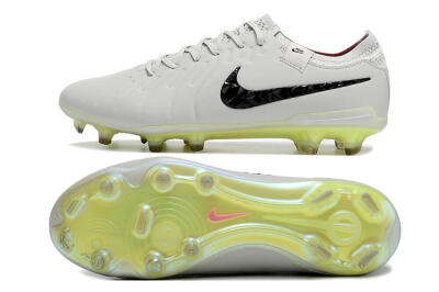 Nike Tiempo Legend 10 Elite FG Firm Ground Soccer Cleats - Grey/Black/Yellow