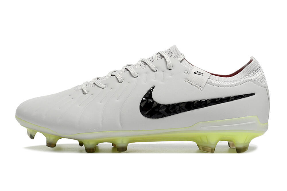 Nike Tiempo Legend 10 Elite FG Firm Ground Soccer Cleats - Grey/Black/Yellow 2