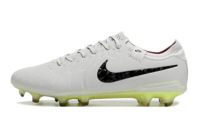 Nike Tiempo Legend 10 Elite FG Firm Ground Soccer Cleats - Grey/Black/Yellow