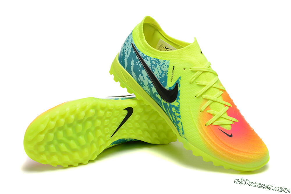 Nike Phantom GX 2 Elite TF Artificial Turf Soccer Shoes - Yellow/Green/Black 4