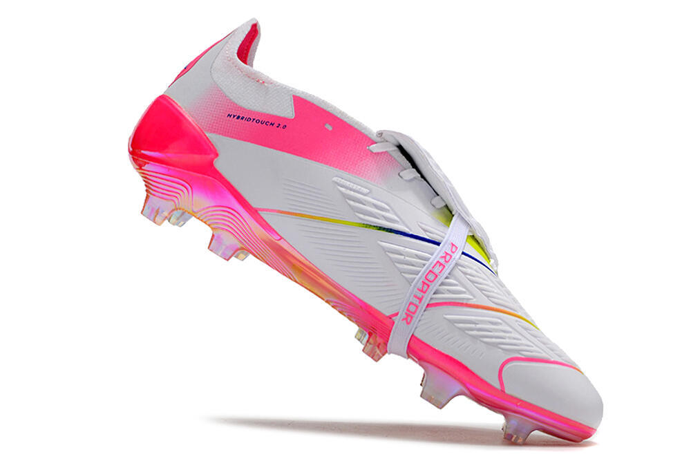 Adidas Predator Accuracy+ Laceless FG Firm Ground Soccer Cleats - White/Pink/Purple 4