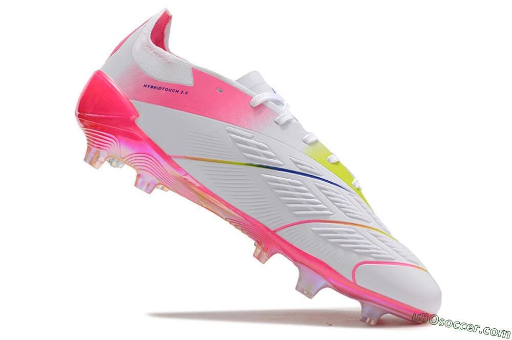 Adidas Predator Accuracy Elite FG Firm Ground Soccer Cleats - White/Pink/Purple 4