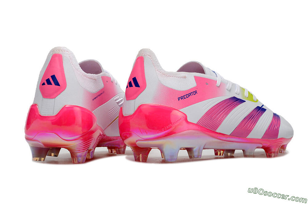 Adidas Predator Accuracy Elite FG Firm Ground Soccer Cleats - White/Pink/Purple 6