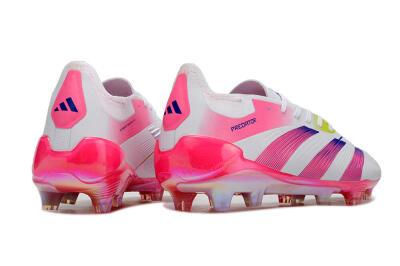 Adidas Predator Accuracy Elite FG Firm Ground Soccer Cleats - White/Pink/Purple