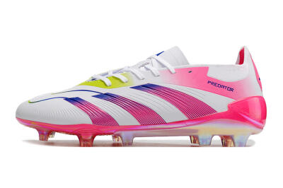 Adidas Predator Accuracy Elite FG Firm Ground Soccer Cleats - White/Pink/Purple