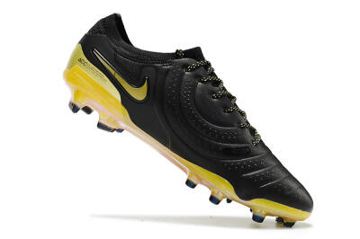 Nike Tiempo Legend 10 Elite FG Firm Ground Soccer Cleats - Black/Gold