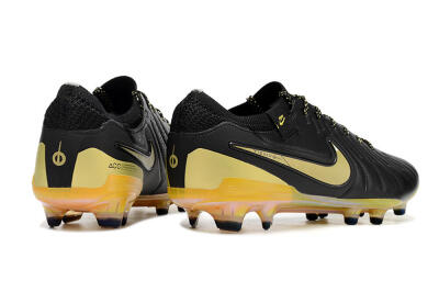 Nike Tiempo Legend 10 Elite FG Firm Ground Soccer Cleats - Black/Gold