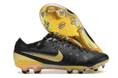 Nike Tiempo Legend 10 Elite FG Firm Ground Soccer Cleats - Black/Gold