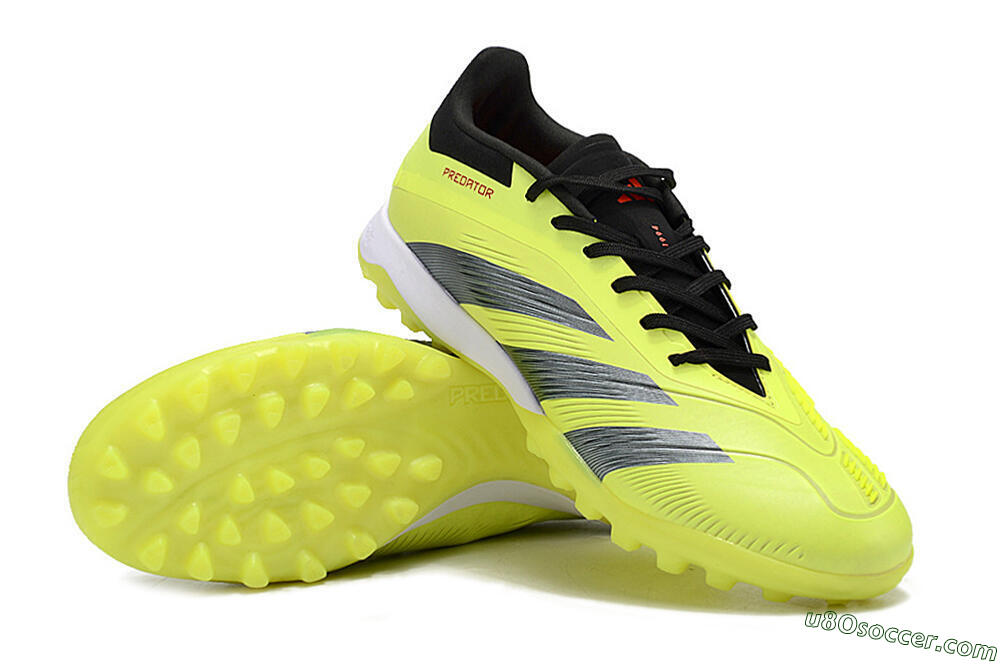 Adidas Predator Accuracy Elite TF Artificial Turf Soccer Shoes - Yellow/Black/Silver 3
