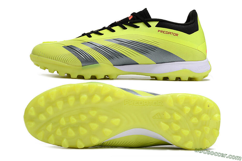 Adidas Predator Accuracy Elite TF Artificial Turf Soccer Shoes - Yellow/Black/Silver 0