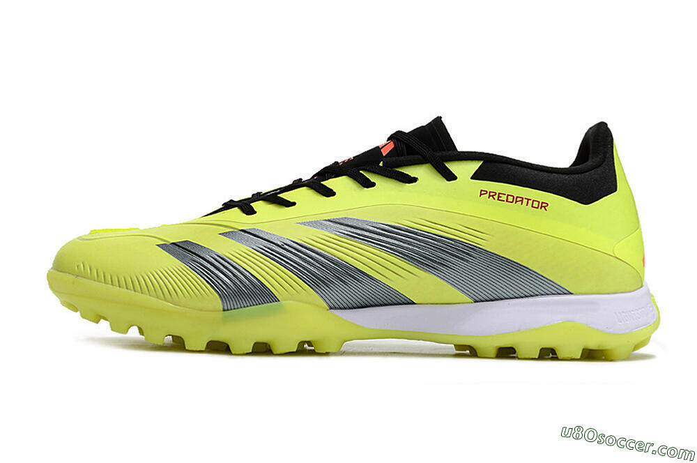Adidas Predator Accuracy Elite TF Artificial Turf Soccer Shoes - Yellow/Black/Silver 2