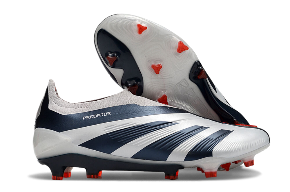 Adidas Predator Accuracy+ Laceless FG Firm Ground Soccer Cleats - Silver/Blue/Red 1