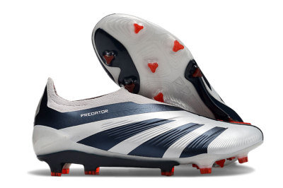Adidas Predator Accuracy+ Laceless FG Firm Ground Soccer Cleats - Silver/Blue/Red