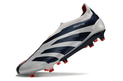Adidas Predator Accuracy+ Laceless FG Firm Ground Soccer Cleats - Silver/Blue/Red