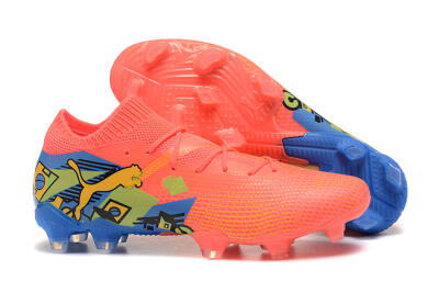 Puma Future Ultimate FG Firm Ground Soccer Cleats - Red/Blue/Yellow