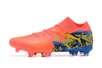 Puma Future Ultimate FG Firm Ground Soccer Cleats - Red/Blue/Yellow