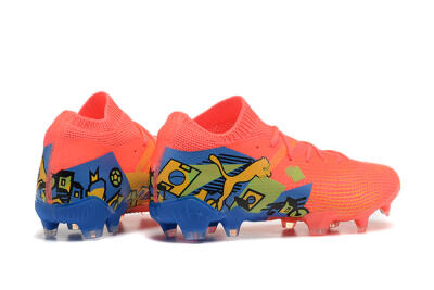 Puma Future Ultimate FG Firm Ground Soccer Cleats - Red/Blue/Yellow