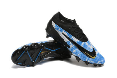 Nike Phantom GX Elite FG Firm Ground Soccer Cleats - Blue/Grey/Black/Gold