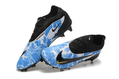 Nike Phantom GX Elite FG Firm Ground Soccer Cleats - Blue/Grey/Black/Gold