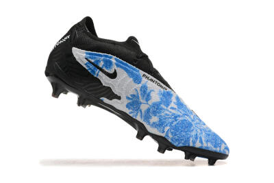 Nike Phantom GX Elite FG Firm Ground Soccer Cleats - Blue/Grey/Black/Gold