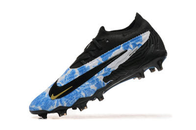 Nike Phantom GX Elite FG Firm Ground Soccer Cleats - Blue/Grey/Black/Gold