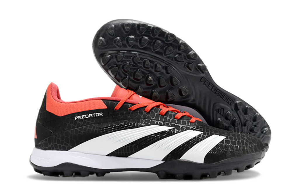 Adidas Predator 24 Elite TF Artificial Turf Soccer Shoes - Black/White/Red 1