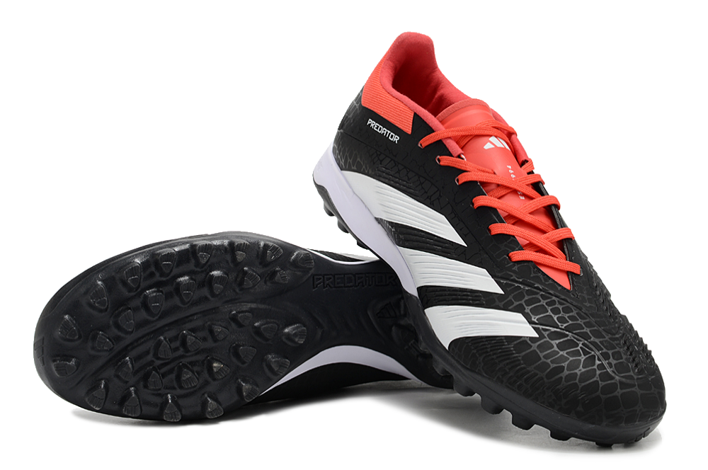 Adidas Predator 24 Elite TF Artificial Turf Soccer Shoes - Black/White/Red 3