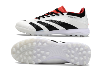 Adidas Predator 24 Elite TF Artificial Turf Soccer Shoes - White/Black/Red
