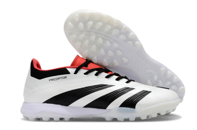 Adidas Predator 24 Elite TF Artificial Turf Soccer Shoes - White/Black/Red
