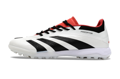 Adidas Predator 24 Elite TF Artificial Turf Soccer Shoes - White/Black/Red