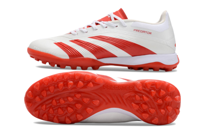 Adidas Predator 24 Elite TF Artificial Turf Soccer Shoes - Beige/Red/White