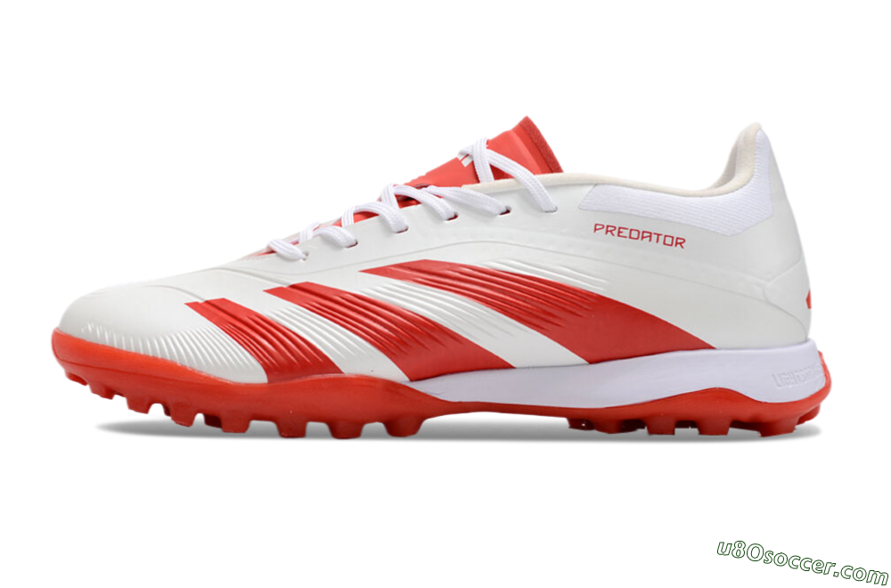 Adidas Predator 24 Elite TF Artificial Turf Soccer Shoes - Beige/Red/White 2