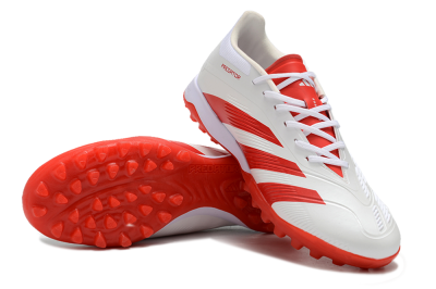 Adidas Predator 24 Elite TF Artificial Turf Soccer Shoes - Beige/Red/White