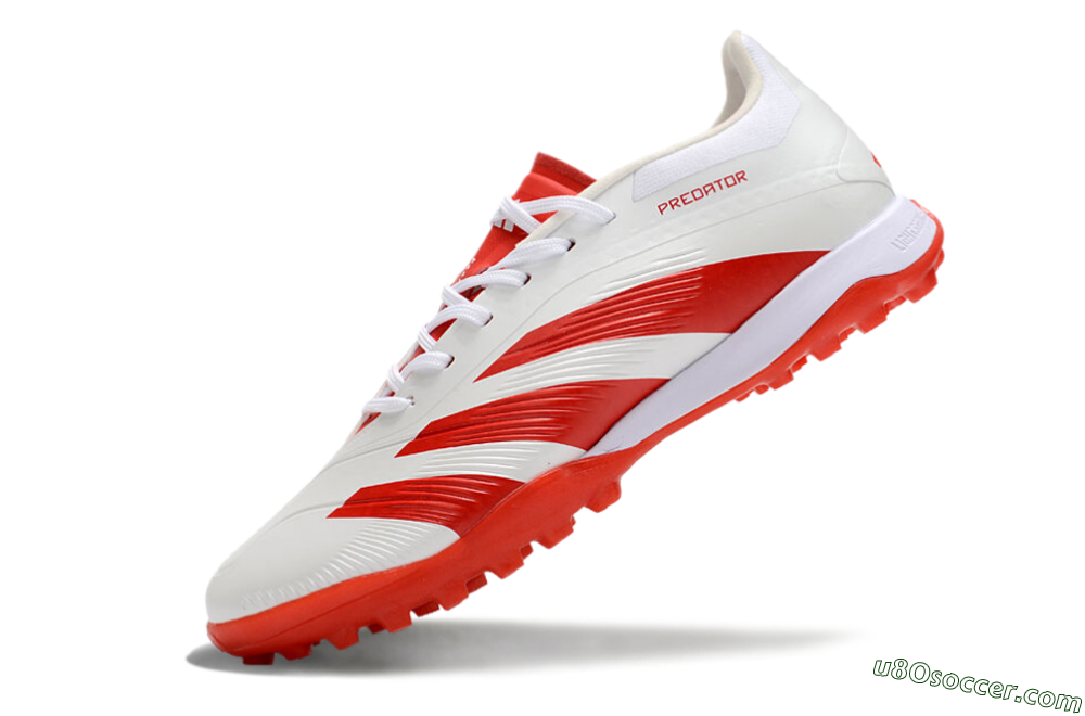 Adidas Predator 24 Elite TF Artificial Turf Soccer Shoes - Beige/Red/White 5