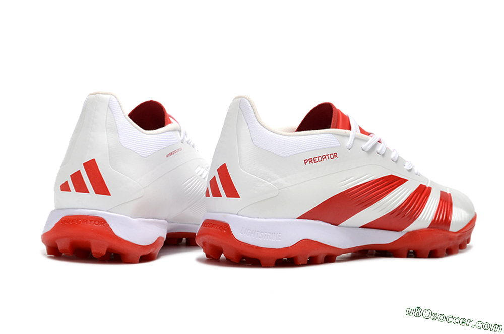 Adidas Predator 24 Elite TF Artificial Turf Soccer Shoes - Beige/Red/White 6