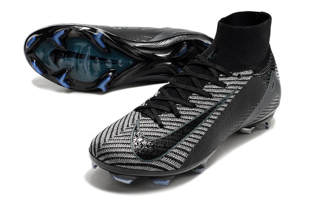 Nike Air Zoom Mercurial Superfly 10 Elite FG Firm Ground Soccer Cleats - Black/Jade/Blue 3