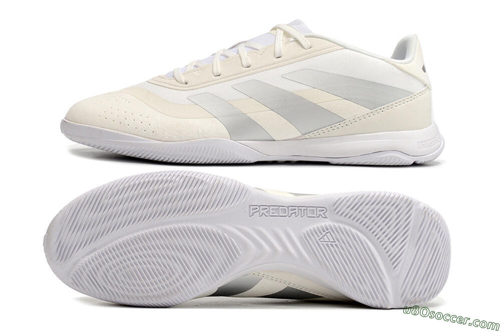 Adidas Predator 24 Elite IC Indoor & Futsal Soccer Shoes - Beige/Grey 0
