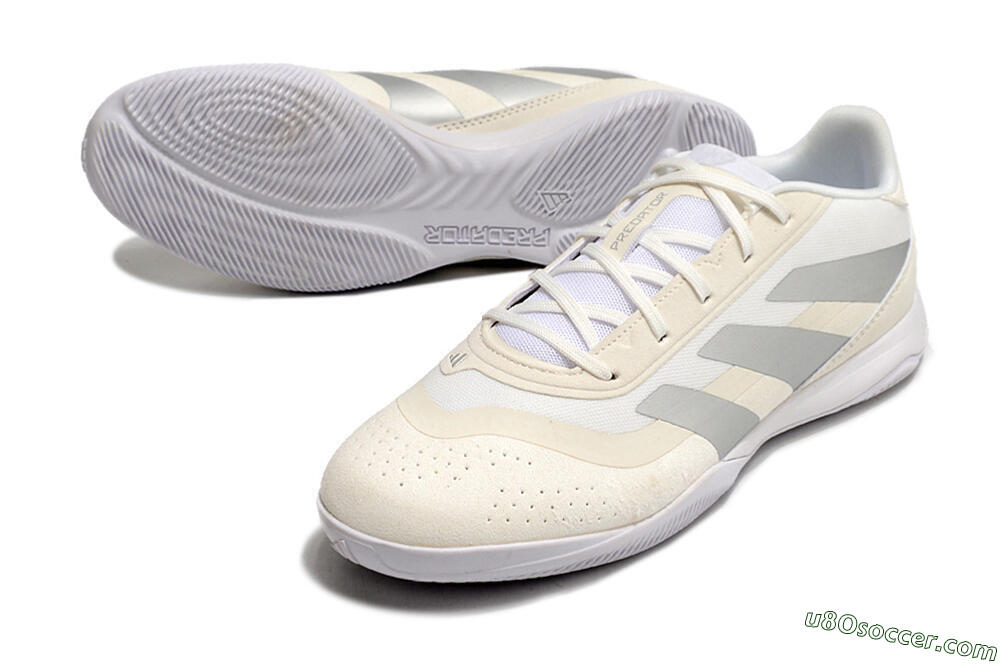 Adidas Predator 24 Elite IC Indoor & Futsal Soccer Shoes - Beige/Grey 3