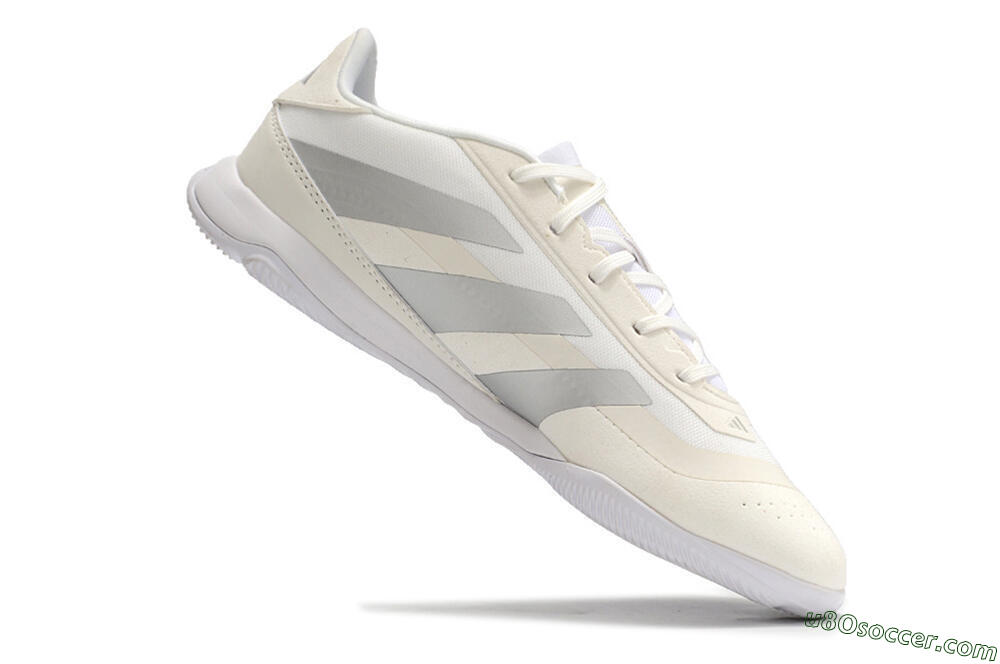 Adidas Predator 24 Elite IC Indoor & Futsal Soccer Shoes - Beige/Grey 4