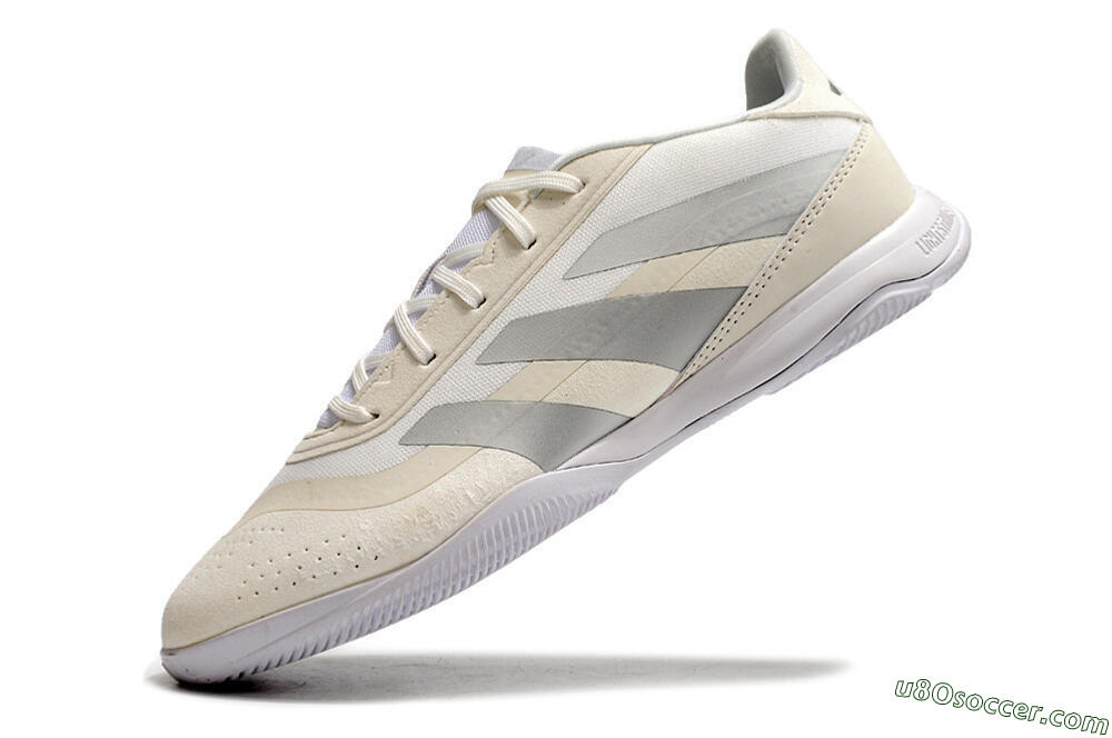 Adidas Predator 24 Elite IC Indoor & Futsal Soccer Shoes - Beige/Grey 5