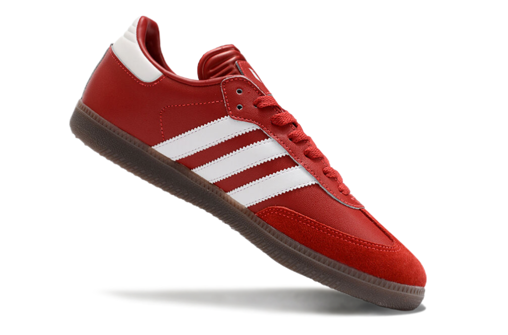 Adidas Samba Messi Indoor TF Artificial Turf Soccer Shoes - Red/White/Brown 4