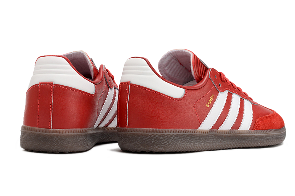 Adidas Samba Messi Indoor TF Artificial Turf Soccer Shoes - Red/White/Brown 6