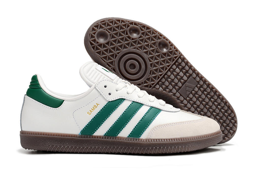 Adidas Samba Messi Indoor TF Artificial Turf Soccer Shoes - Grey/White/Green 1