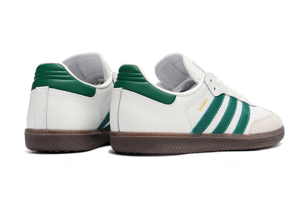 Adidas Samba Messi Indoor TF Artificial Turf Soccer Shoes - Grey/White/Green 6