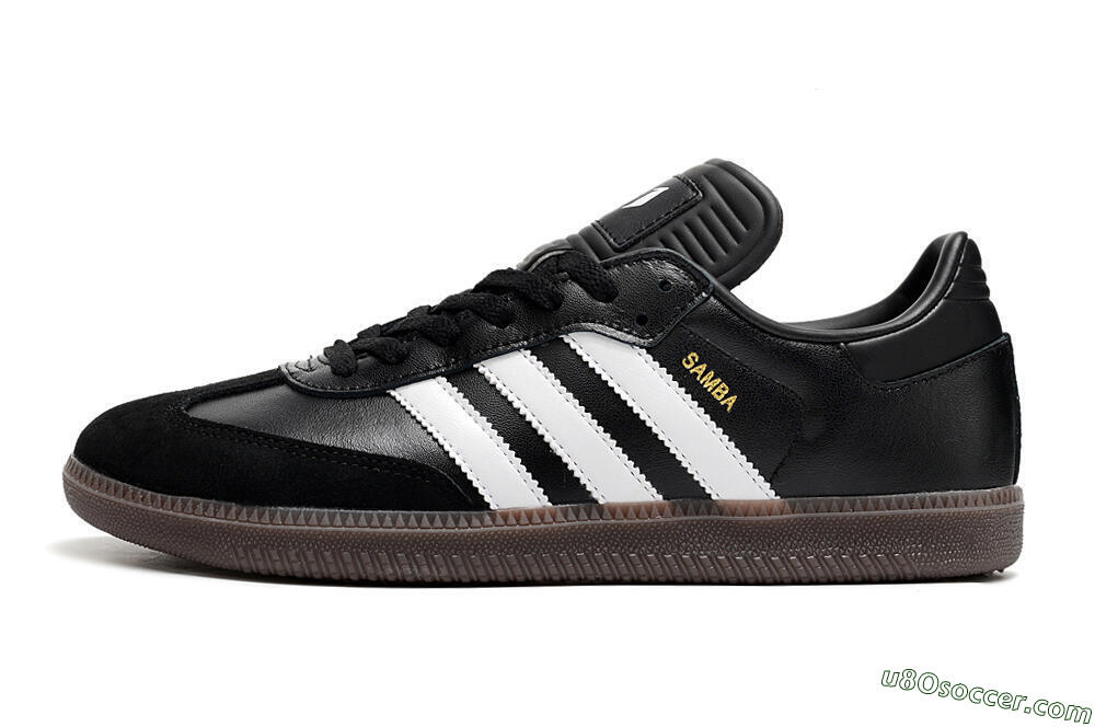 Adidas Samba Messi Indoor TF Artificial Turf Soccer Shoes - Black/White/Brown 2